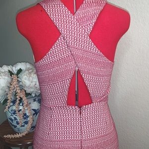 Banana Republic patterned mermaid flared dress